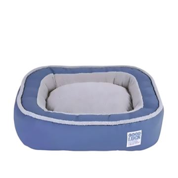 Lavish Pet Bed Removable & Washable Cover Cushion Blue L